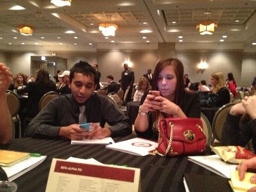 Tori and me (Sangeeth) at Regional Meeting in Chicago, IL